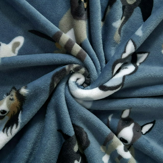 Blue Plush Throw Blanket 50 Blue Plush Throw Blanket 50